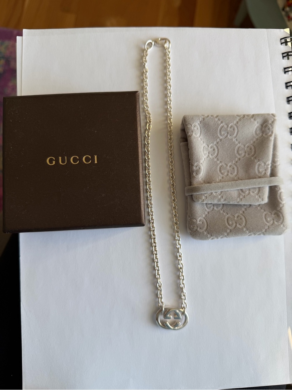 Gucci GG interlocking Gs chain necklace Excellent condition. Pouch and box incl. - Picture 4 of 9
